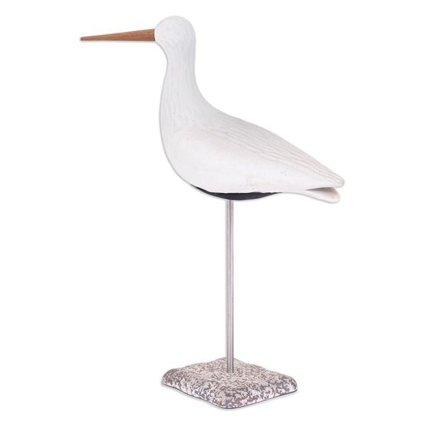 Alternate image for Thai Ceramic Bird Sculpture with Mango Wood Accents Big Flight