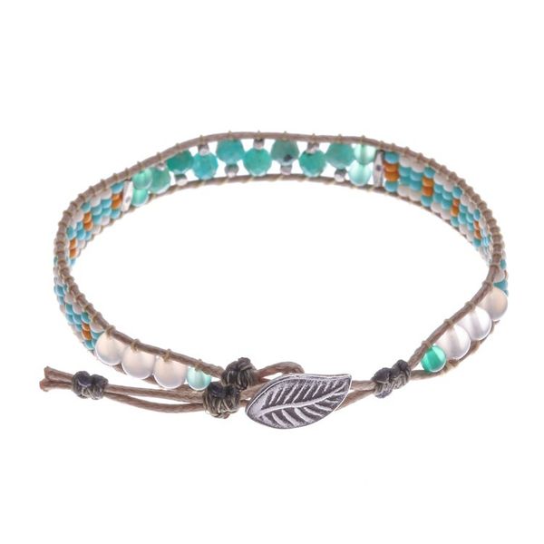 Alternate image for Beaded Wristband Bracelet with Amazonite and Chalcedony Colorful Dream