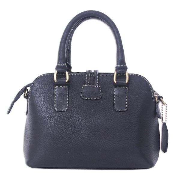 Alternate image for 100 Black Leather Handbag with Detachable Adjustable Strap Empress of the Night