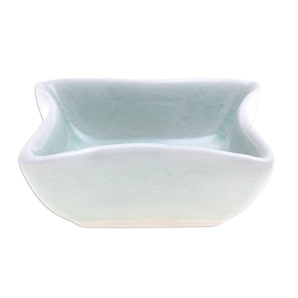 Alternate image for Small Handcrafted Green Celadon Bowl Thai Kitchen in Green