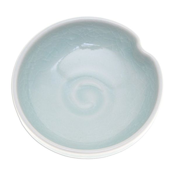 Alternate image for Green Celadon Ceramic Footed Plate Handmade in Thailand Chic and Versatile