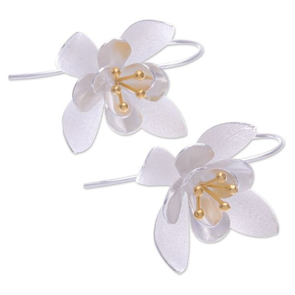 Alternate image for Artisan Crafted Gold-Accented Drop Earrings Flower Show
