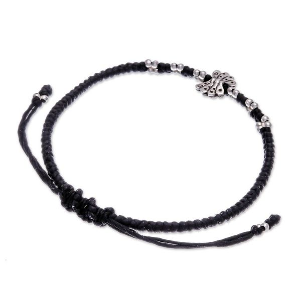 Alternate image for Thai Hand-braided 950 Silver Butterfly Pendant Bracelet Charming Butterfly