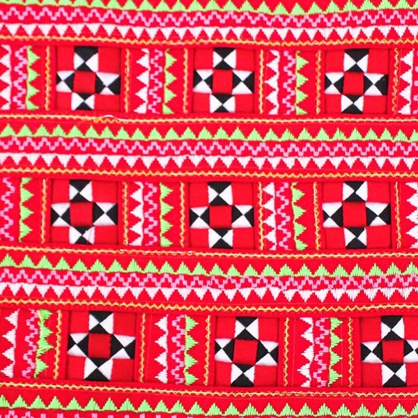 Alternate image for Traditional Floral Patterned Red Beaded Cotton Sling Red Customs