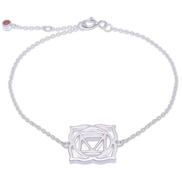 Alternate image for Artisan Crafted Cubic Zirconia Pendant Bracelet Root Chakra Spin