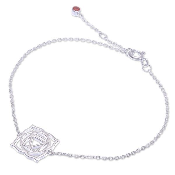 Alternate image for Artisan Crafted Cubic Zirconia Pendant Bracelet Root Chakra Spin