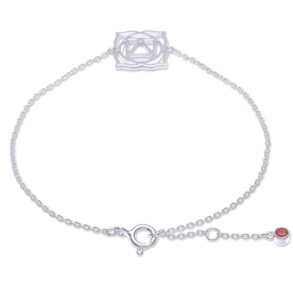 Alternate image for Artisan Crafted Cubic Zirconia Pendant Bracelet Root Chakra Spin