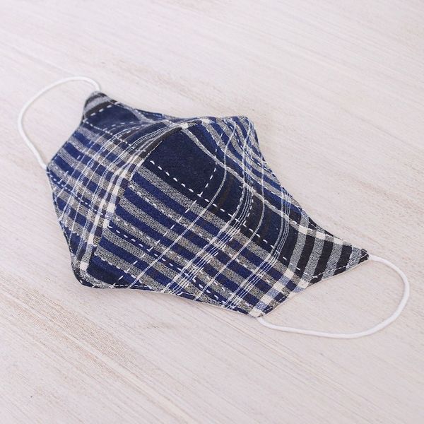 Alternate image for Handcrafted Cotton Face Mask Chiang Mai Blues