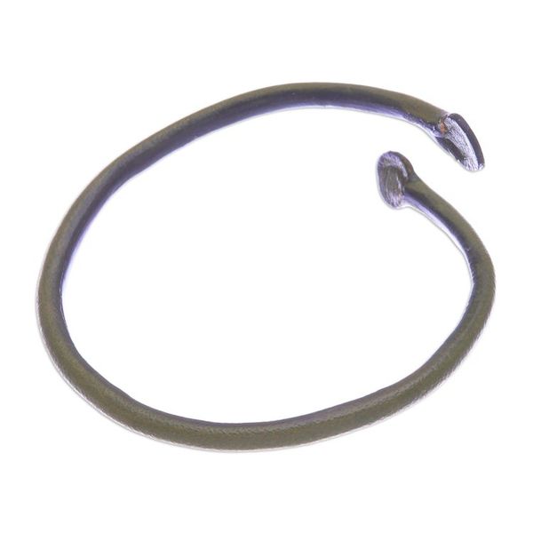 Alternate image for Unisex Green Dyed Leather Cuff Bracelet Handmade in Thailand Young Bud in Olive
