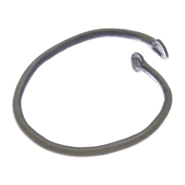 Alternate image for Unisex Green Dyed Leather Cuff Bracelet Handmade in Thailand Young Bud in Olive