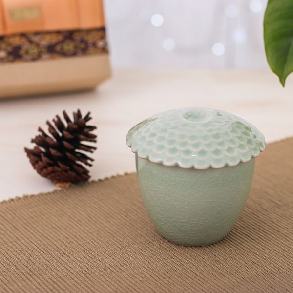 Alternate image for Green Handmade Celadon Ceramic Sunflower Themed Salsa Bowl Sunflower in Green