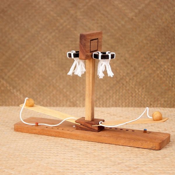 Alternate image for Raintree Wood Miniature Basketball Game for Two Players Basketball Match
