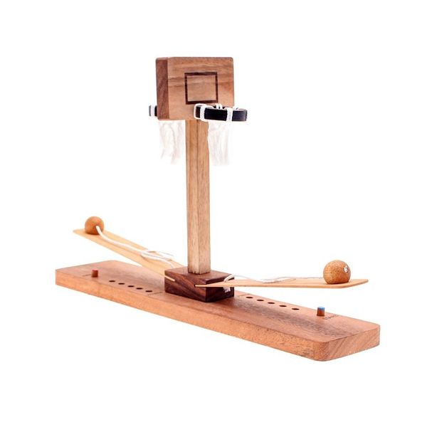 Alternate image for Raintree Wood Miniature Basketball Game for Two Players Basketball Match