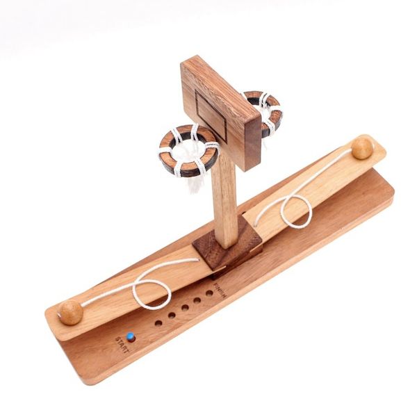 Alternate image for Raintree Wood Miniature Basketball Game for Two Players Basketball Match