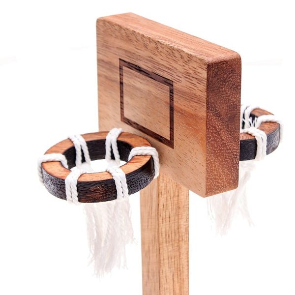 Alternate image for Raintree Wood Miniature Basketball Game for Two Players Basketball Match