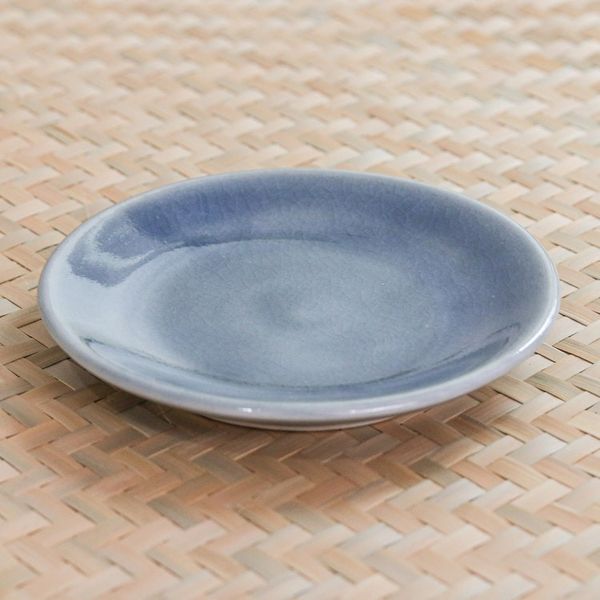 Alternate image for Celadon Ceramic Small Plate Just a Taste in Blue