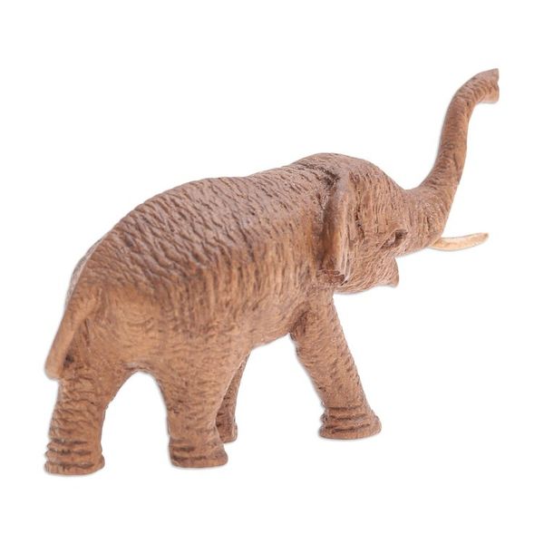 Alternate image for Handmade Teak Wood Elephant Statuette from Thailand Step on Toes