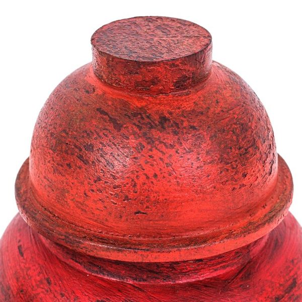 Alternate image for Antiqued Red Wood Decorative Jar Handmade in Thailand Chinese Red