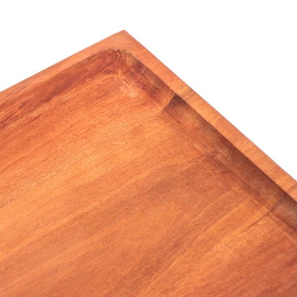 Alternate image for Hand-Carved Rectangle Longan Wood Tray in a Natural Brown Moments of Delight