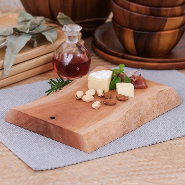 Alternate image for Hand-Carved Sturdy Longan Wood Cutting Board from Thailand Strong Flavors