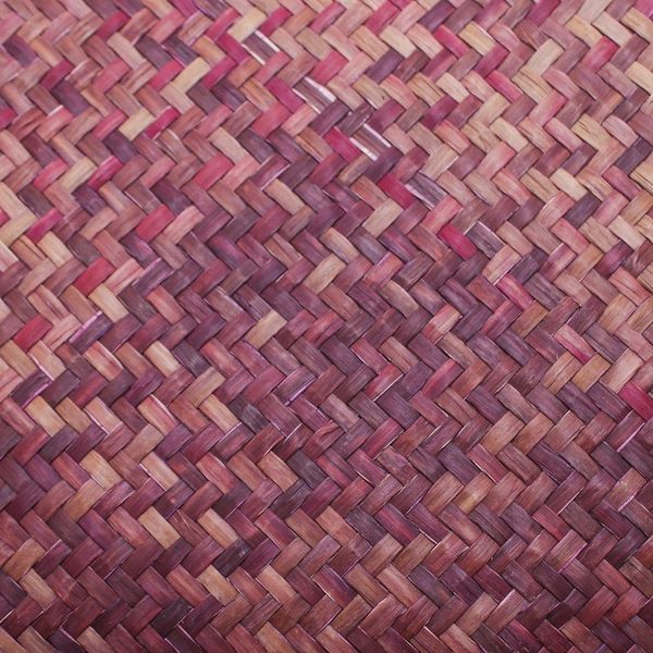 Alternate image for Handwoven Red and Brown Natural Bulrush Reed Clutch Natural Boldness
