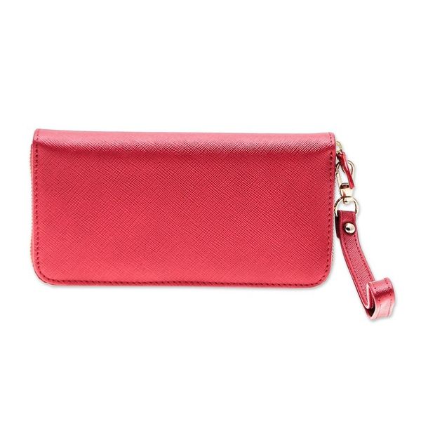 Alternate image for Handcrafted Crimson Leather Wristlet Wallet from Thailand Everyday Crimson