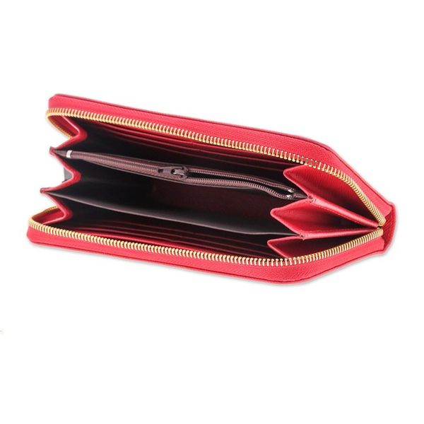 Alternate image for Handcrafted Crimson Leather Wristlet Wallet from Thailand Everyday Crimson