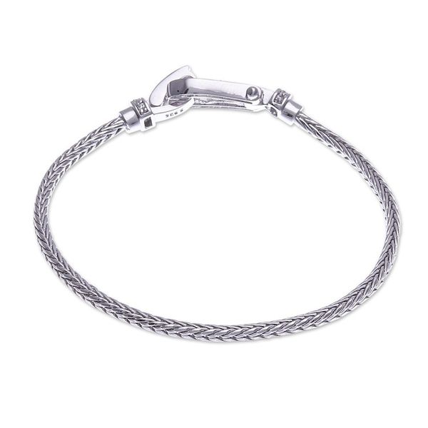 Alternate image for Sterling Silver Horseshoe Pendant Bracelet with Jewels Sparkling Fortune