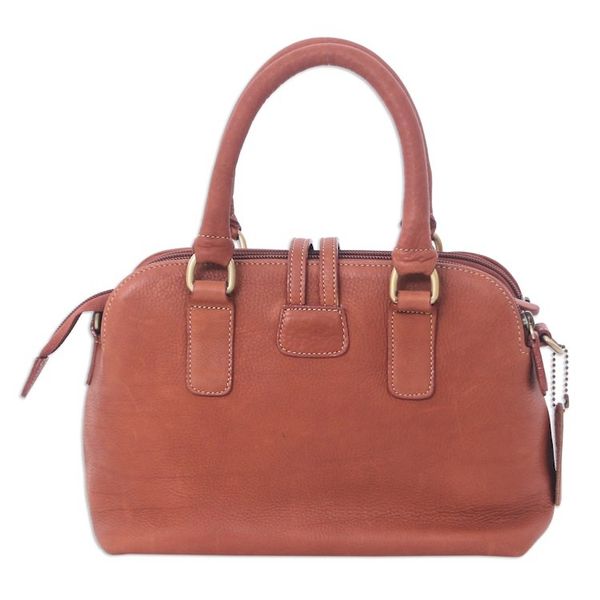 Alternate image for 100 Brown Leather Handbag with Detachable Adjustable Strap Empress of the Evening