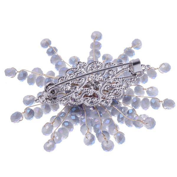 Alternate image for Star-Shaped Purple Quartz and Glass Beaded Brooch The Ethereal Starlight