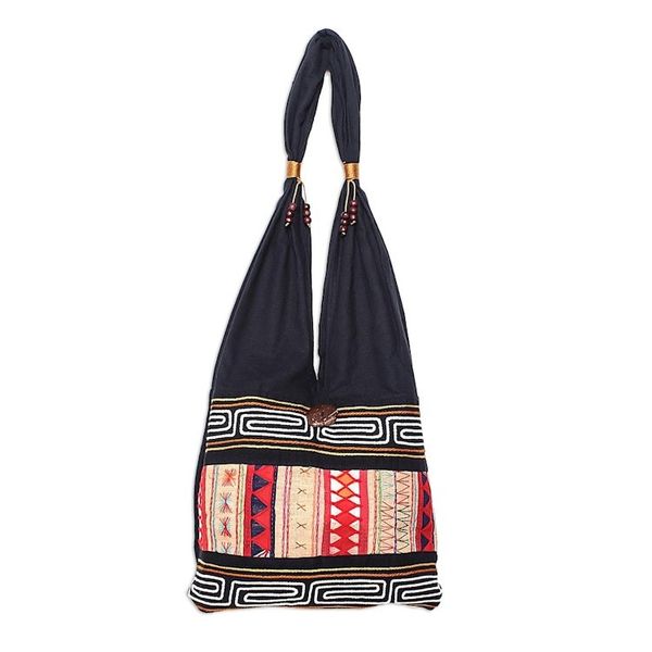 Alternate image for Hill Tribe-Style Cotton Shoulder Bag from Thailand Earth Love