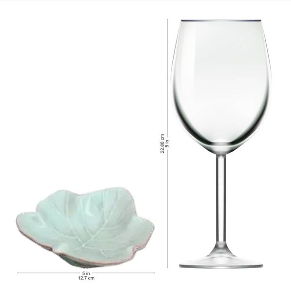 Alternate image for Leafy Celadon Ceramic Appetizer Bowls from Thailand Pair Ivy Gourd