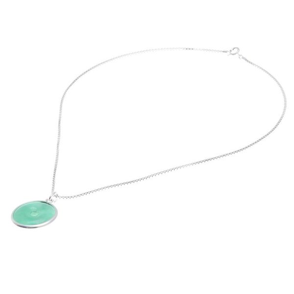 Alternate image for Circular Jade Pendant Necklace Crafted in Thailand Green Hoop