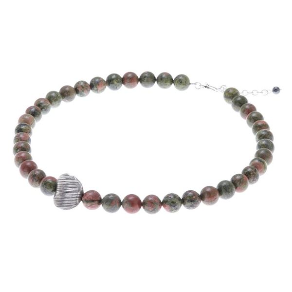 Alternate image for Unakite Beaded Pendant Necklace from Thailand Natural Mind