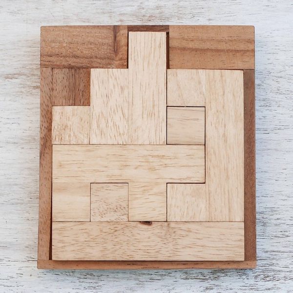 Alternate image for Handmade Raintree Wood Puzzle from Thailand Find a Way