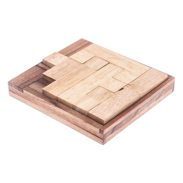 Alternate image for Handmade Raintree Wood Puzzle from Thailand Find a Way