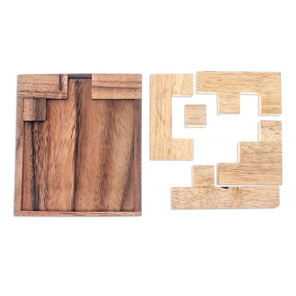 Alternate image for Handmade Raintree Wood Puzzle from Thailand Find a Way