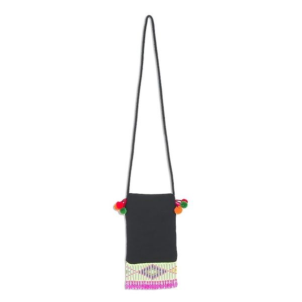 Alternate image for Striped Hmong Cotton Blend Sling from Thailand Hmong Stripes