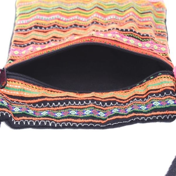 Alternate image for Striped Hmong Cotton Blend Sling from Thailand Hmong Stripes
