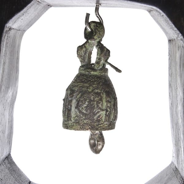 Alternate image for Mango Wood and Brass Bell Crafted in Thailand Ringing House
