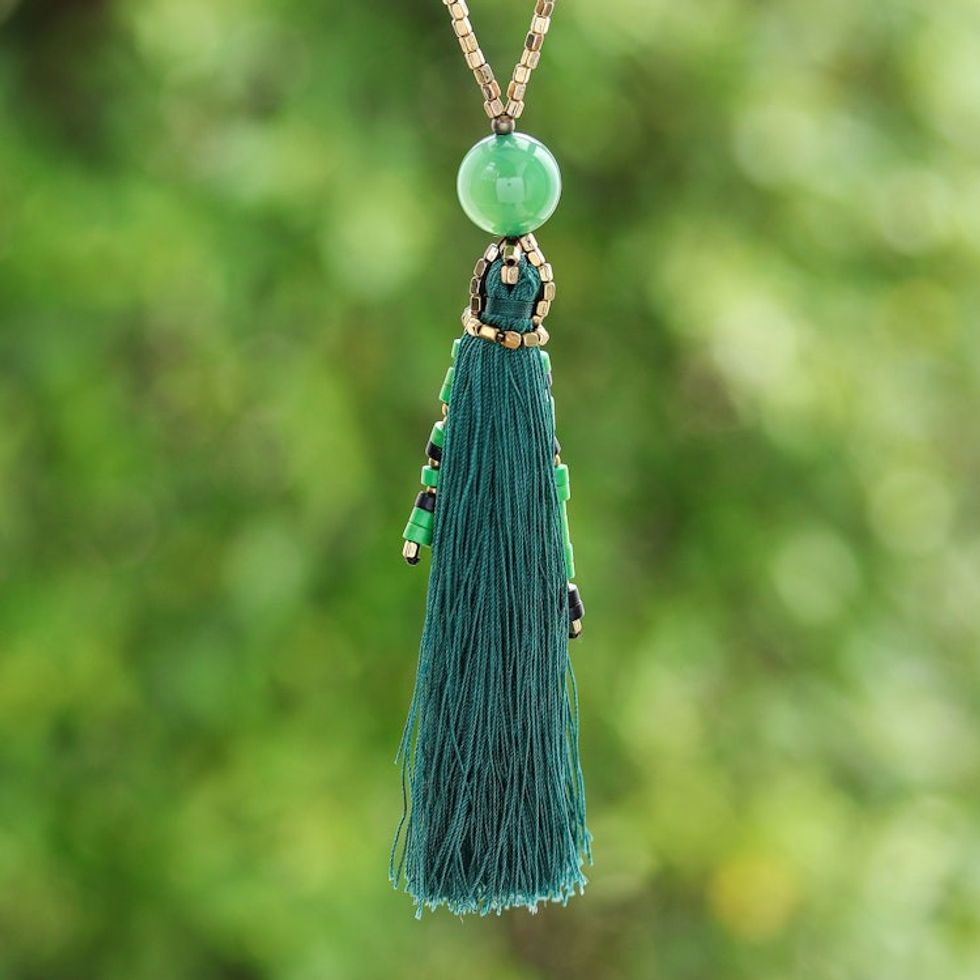 Bohemian Multi-Gemstone Beaded Pendant Necklace 'Boho Mood'