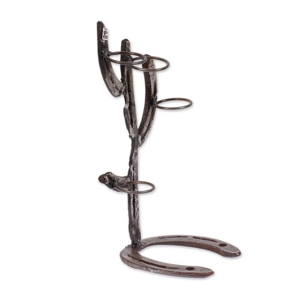 Alternate image for Cactus-Themed Recycled Iron Tequila Glass Stand 4-Piece Set Cactus Fiesta