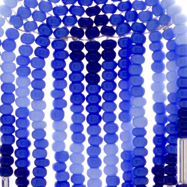 Alternate image for Geometric Blue Glass Beaded Waterfall Earrings from Mexico Cascades of Magic
