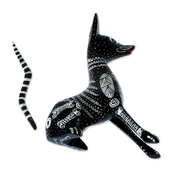 Alternate image for Fair Trade Day of the Dead Wood Alebrije Xolo Dog Figurine Xolo Dog