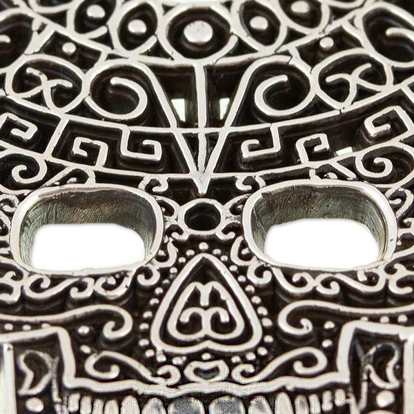 Alternate image for Mens Taxco Silver Aztec Goddess Tlaltecuhtli Skull Pendant Tlaltecuhtli Skull