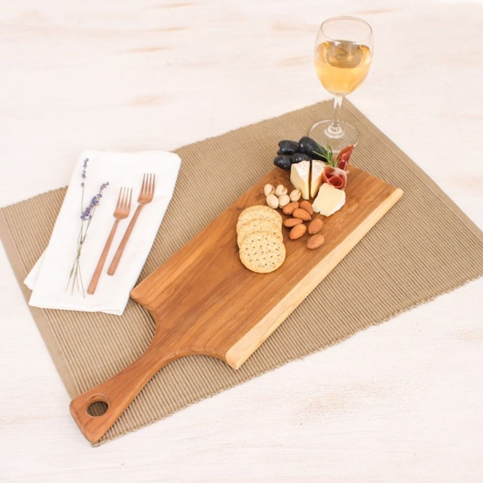 Rectangular Teak Wood Cutting Board from Thailand 'Beautiful Meal'