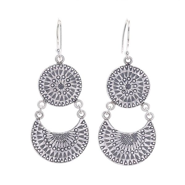 Alternate image for Karen Silver Crescent Dangle Earrings from Thailand Crescent Love