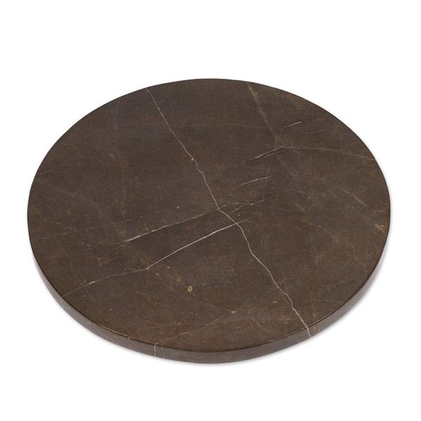 Alternate image for Hand-Carved Minimalist Dark Grey Marble Rotating Centerpiece Metropolitan Banquet