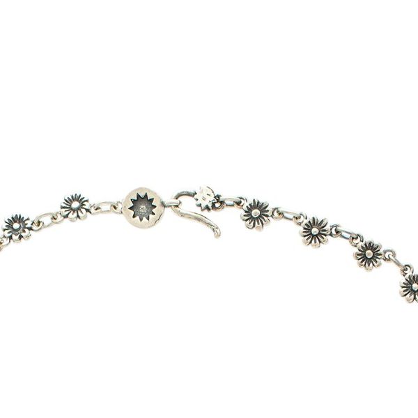 Alternate image for Polished and Oxidized Sterling Silver Spring Link Necklace Wild Petals