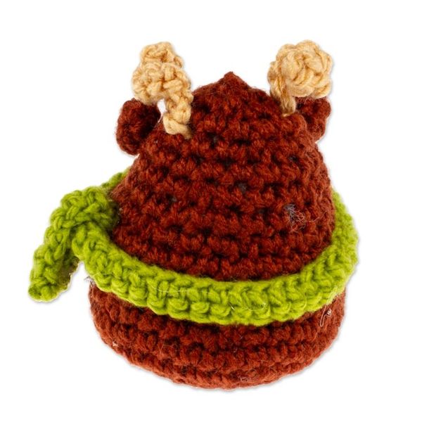 Alternate image for Crocheted Holiday Decorative Accent with Reindeer Theme Cute Deer